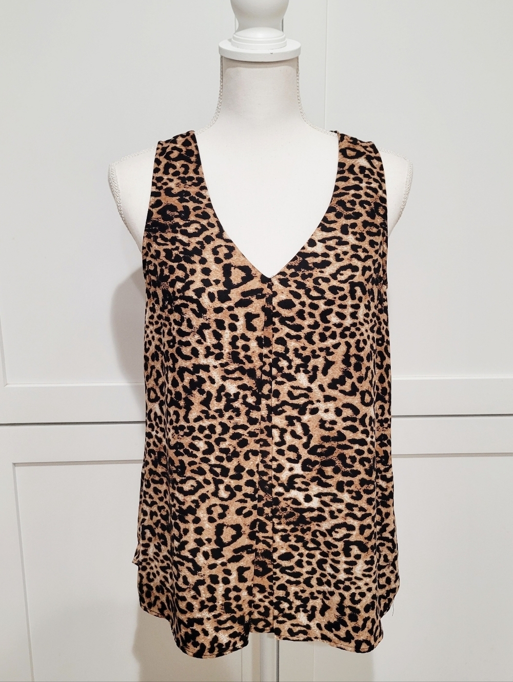 Animal Print Mob Wife Sleeveless Blouse | Size Small